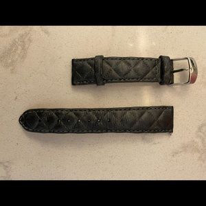 Michele Quilted Leather Watch Band